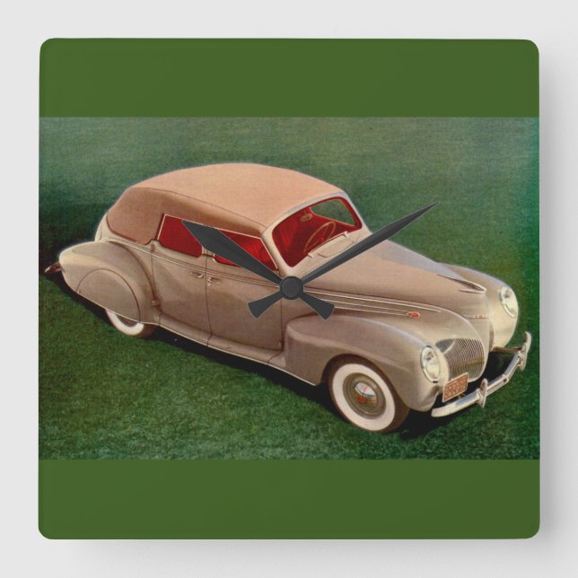 Reloj Cuadrado 1939 Lincoln Zephyr (Anverso)