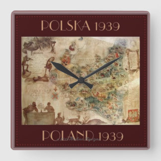 RELOJ CUADRADO 1939 MAP OF POLAND