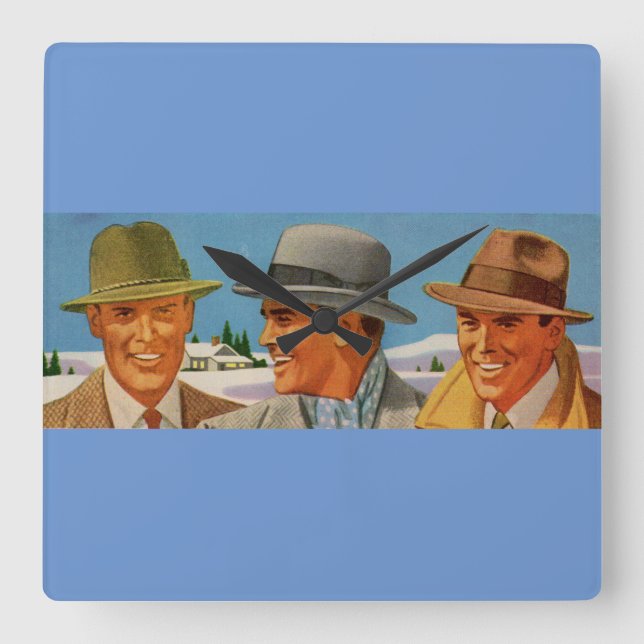 Reloj Cuadrado 1950s fedora-wearing trio (Anverso)