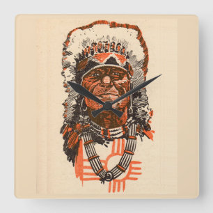 Reloj Cuadrado 1955 Indian chief from Billy the Kid (UK) comics