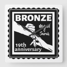 19.º aniversario boda de mano