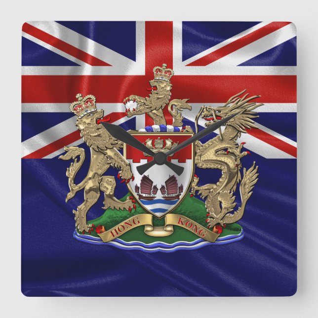 Reloj Cuadrado [200] Hong Kong - 1959-1997 Escudo de armas (Anverso)