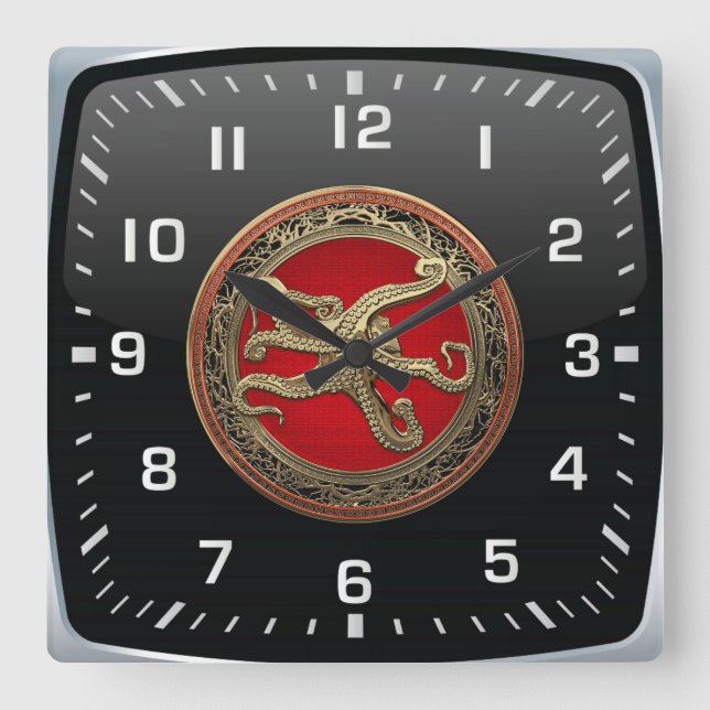 Reloj Cuadrado [200] Opulpo sagrado de oro en postura defensiva (Anverso)