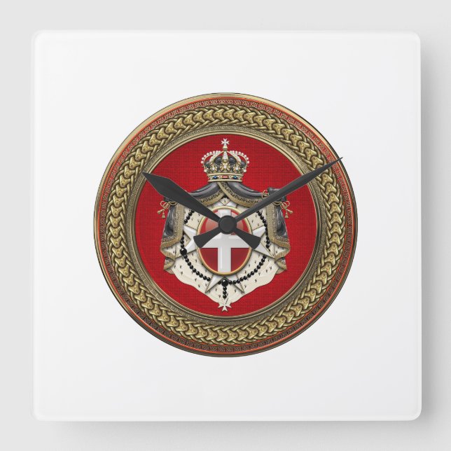 Reloj Cuadrado [200] Orden de Malta - Escudo de armas SMOM (Anverso)