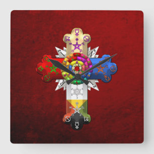 Reloj Cuadrado [200] Rosy Cross (Rosa Croix)