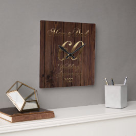 Reloj Cuadrado 2022 Boda de diamantes 60 años padres