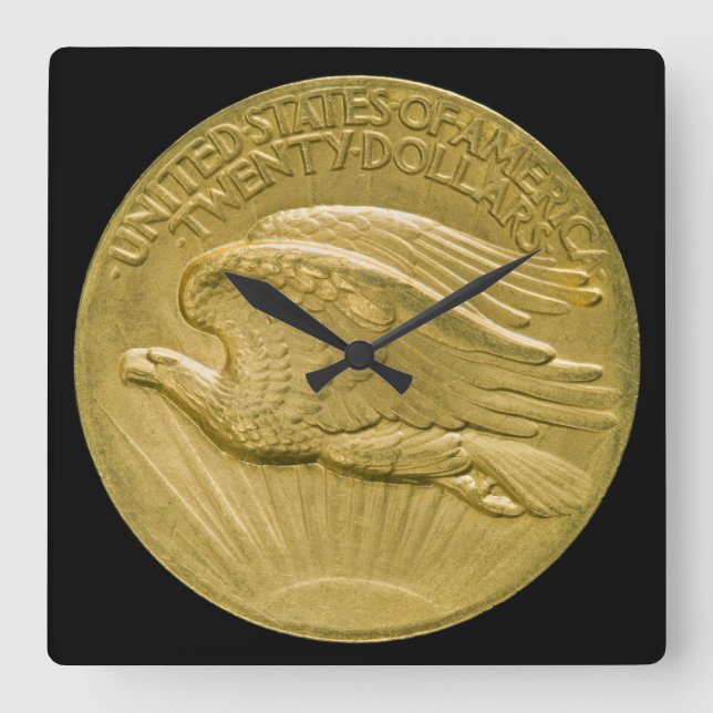 Reloj Cuadrado 20 Dólares de oro Piece de doble águila Dinero 190 (Anverso)