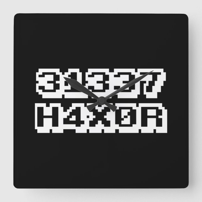 RELOJ CUADRADO 31337 H4X0R (Anverso)