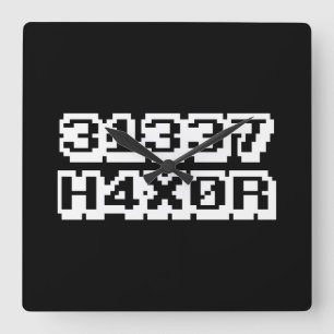 RELOJ CUADRADO 31337 H4X0R