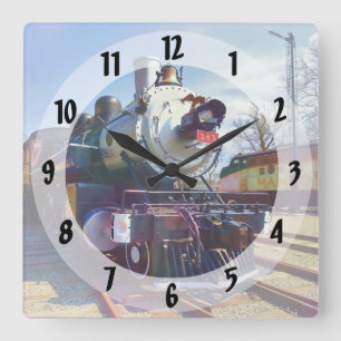 Reloj Cuadrado 385 Locomotora de vapor