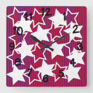 Reloj Cuadrado 4 de julio