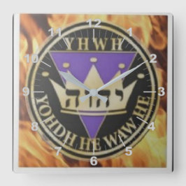 Reloj Cuadrado 6 x 6 mosaico de cerámica de color blanco divino