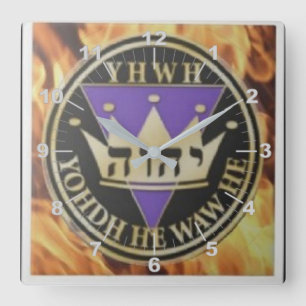 Reloj Cuadrado 6 x 6 mosaico de cerámica de color blanco divino