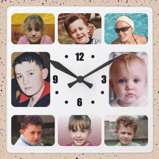 Reloj Cuadrado 8 photo black white