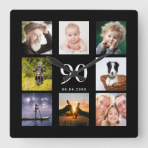90 años personalizado de foto collage familia negr