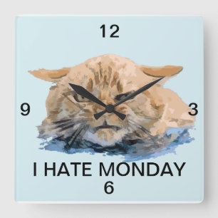 Reloj Cuadrado 9.º gata