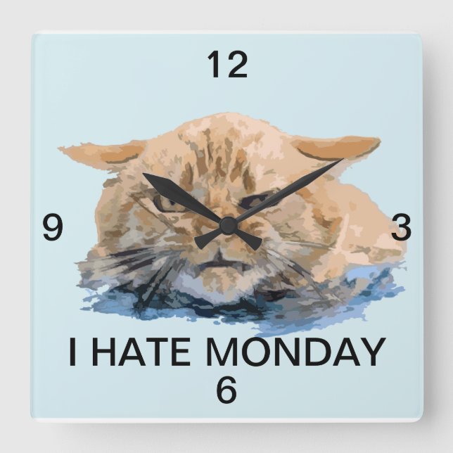 Reloj Cuadrado 9.º gata (Anverso)