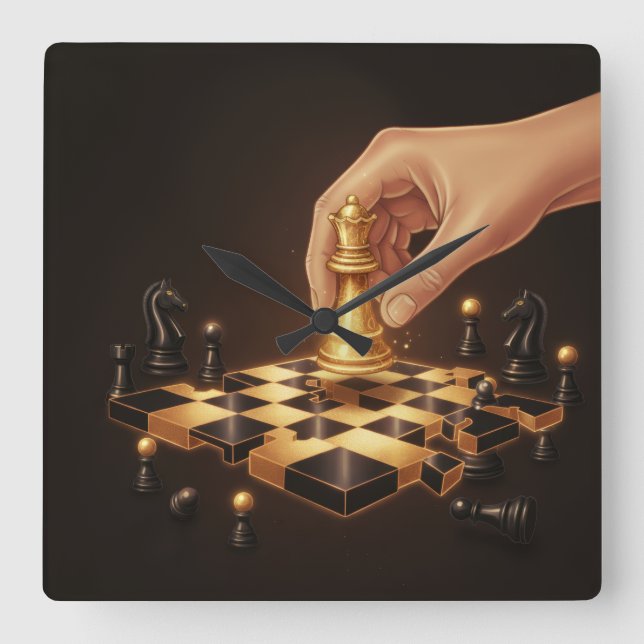 Reloj Cuadrado A Geometria do Poder (Anverso)