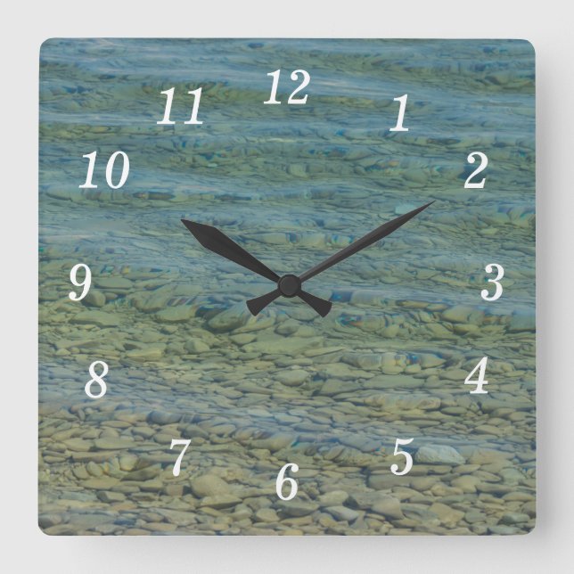 Reloj Cuadrado A través del lago Huron Wall Clock (Anverso)