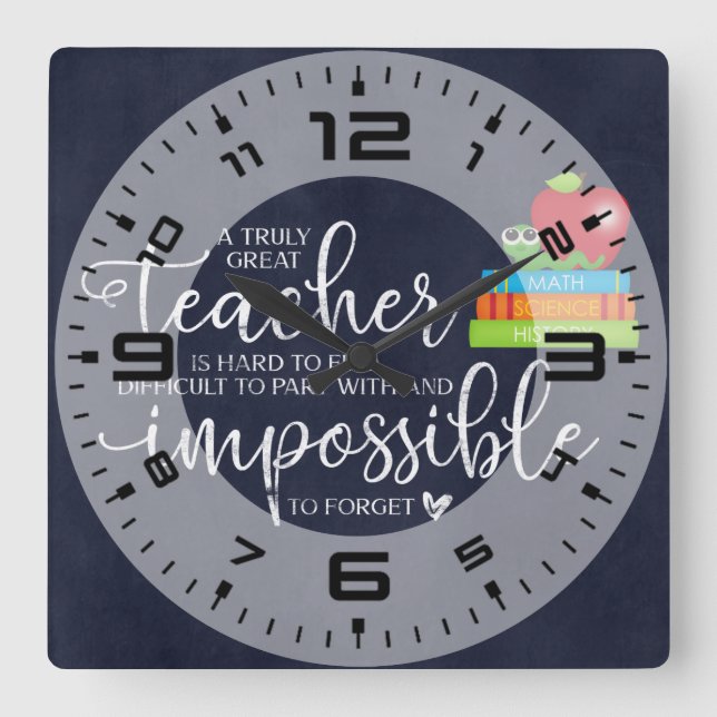 Reloj Cuadrado A truly great teacher (Anverso)