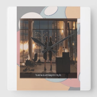 Reloj Cuadrado A Very Strange Time in my Life Wall Clock