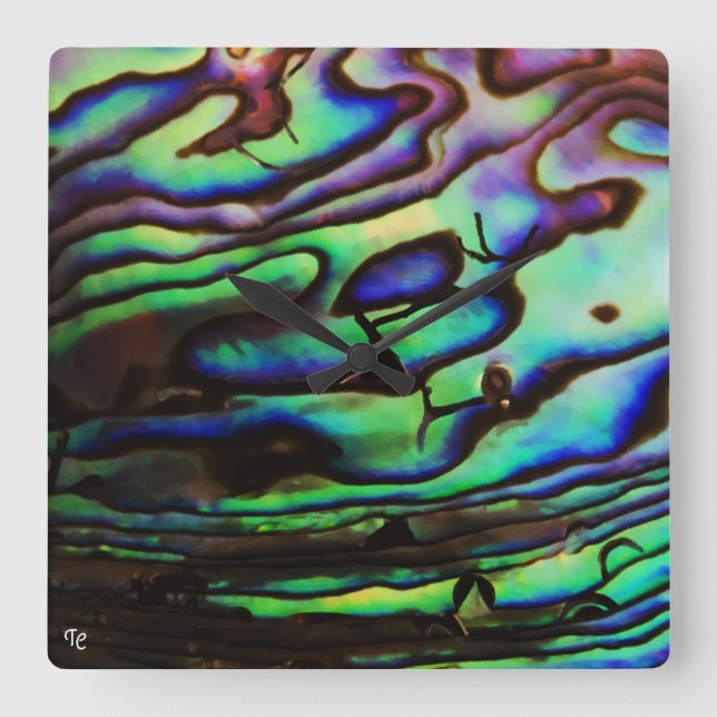 RELOJ CUADRADO ABALONE (Anverso)