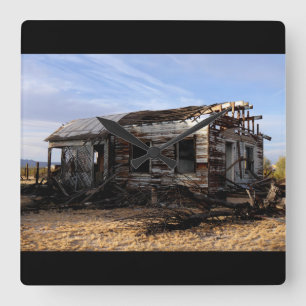 Reloj Cuadrado Abandoned House In Kelso California