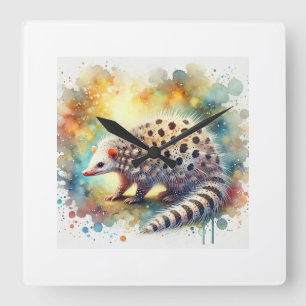 Reloj Cuadrado Abaniquillo lichen 210624AREF104 - Watercolor