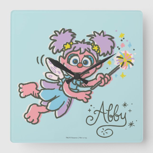 Reloj Cuadrado Abby Cadabby Volando (Anverso)