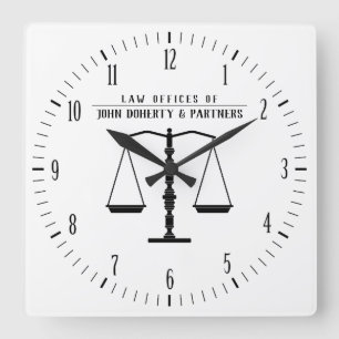 Reloj Cuadrado Abogado   Oficina Jurídica