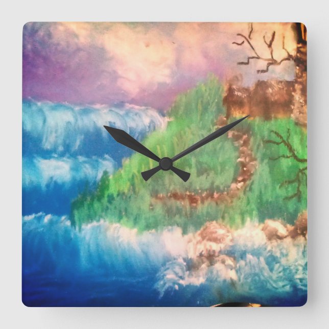 Reloj Cuadrado About to get washed away (Anverso)