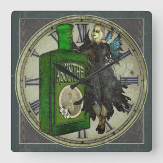 Reloj Cuadrado Absinthe Fairy - La Fée Verte - La lechera verde
