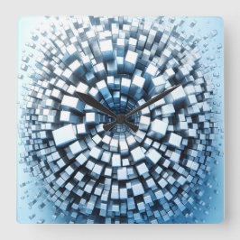 Reloj Cuadrado abstract concentric columns