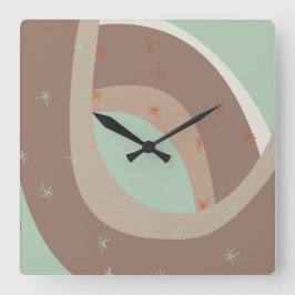 Reloj Cuadrado Abstract rainbow