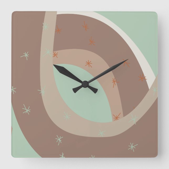 Reloj Cuadrado Abstract rainbow (Anverso)