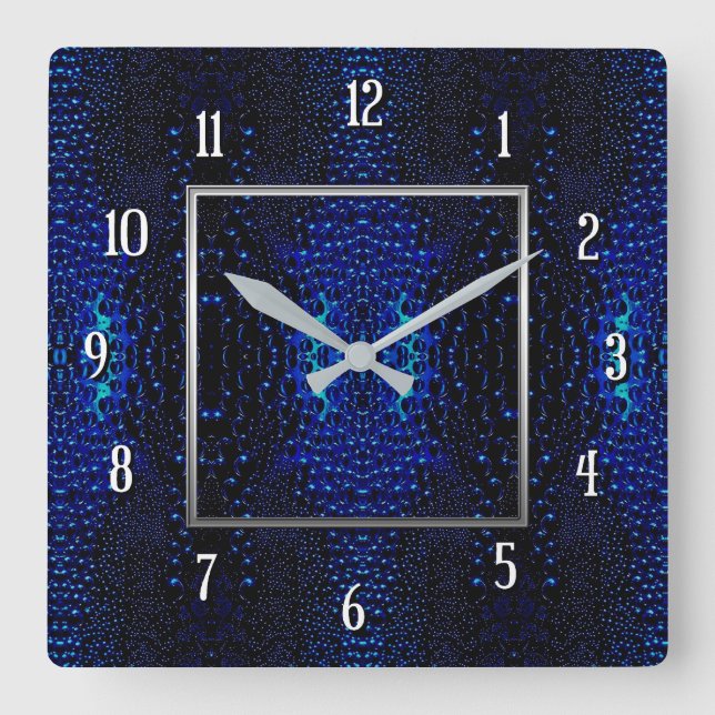 Reloj Cuadrado Abstract Raindrops Pattern Square Wall Clock (Anverso)