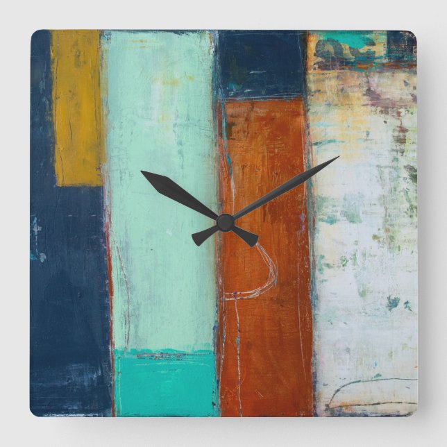 Reloj Cuadrado Abstract Rectangles (Anverso)