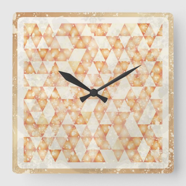 Reloj Cuadrado Abstract retro background (Anverso)