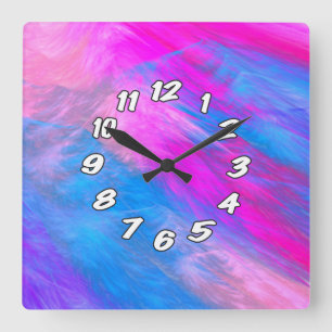 Reloj Cuadrado Abstracto de golosinas numeradas