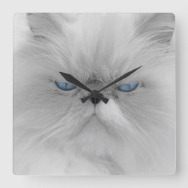 Reloj Cuadrado Abuelo malvado de gato gruñón
