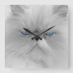 Reloj Cuadrado Abuelo malvado del gato gruñón