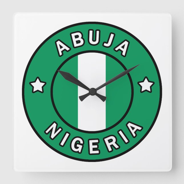 Reloj Cuadrado Abuja Nigeria (Anverso)