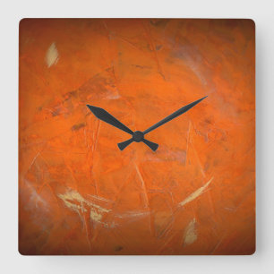 Reloj Cuadrado Acabado Falso de Terracota Vidriada