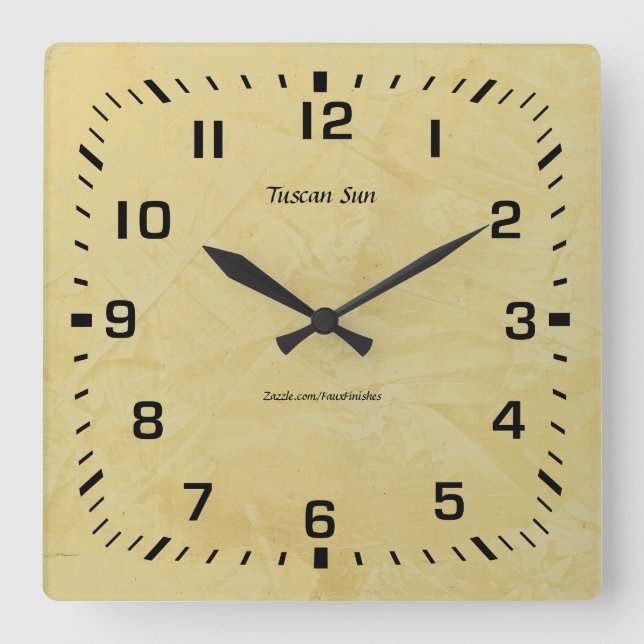 Reloj Cuadrado Acabado Falso Sol Toscano 2.0 (Anverso)