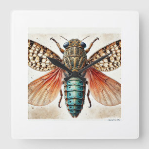 Reloj Cuadrado Acanthometropus insect 050824IREF210 - Watercolor