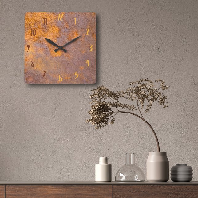 Reloj Cuadrado Acero rusty de placa (Subido por el creador)