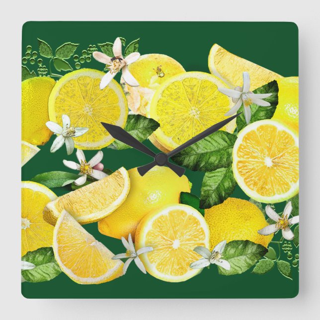 Reloj Cuadrado Acid Lemons from Calabria (Anverso)