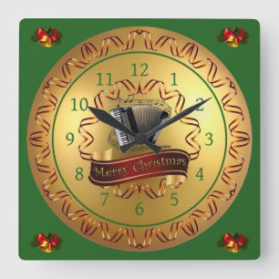 Reloj Cuadrado Acorde ~ Desplazamiento musical ~ "Feliz Navidad"