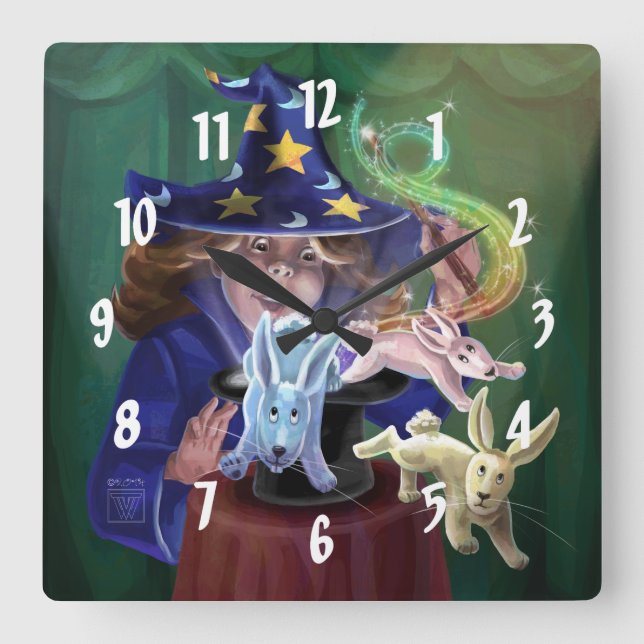Reloj Cuadrado Acto de Magia (Anverso)