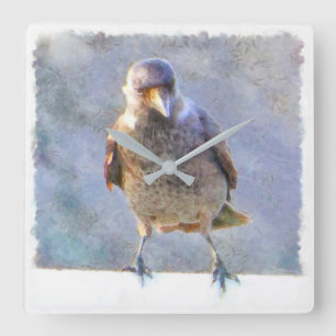 Reloj Cuadrado Acuarela de Jackdaw